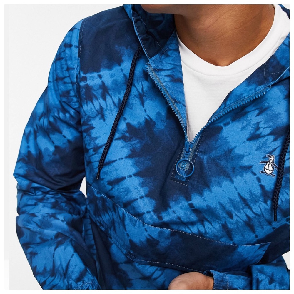 Original Penguin tie dye French terry pullover sweater jacket - Picture 2 of 6